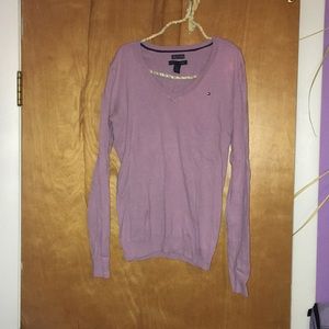 Tommy Hilfiger classic light purple sweater